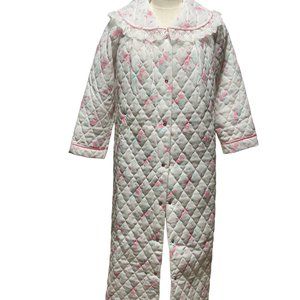 Cachet Floral Quilted Robe New Deadstock Vintage M